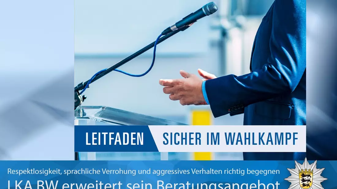 LKA-BW: Nicht nur Sicher im Wahlkampf - das LKA BW erweitert sein Beratungsangebot für Mandatstragende um eine psychologische Komponente und berät Kandidierende in einer Online-Veranstaltung - Bild: presseportal.de