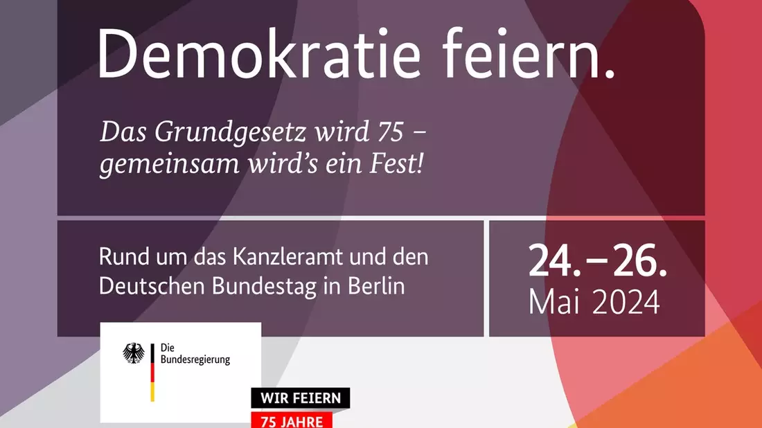 Herzliche Einladung: Demokratiefest in Berlin zum 75. Jubiläum des Grundgesetzes / Veranstaltungskalender veröffentlicht - Bild: presseportal.de