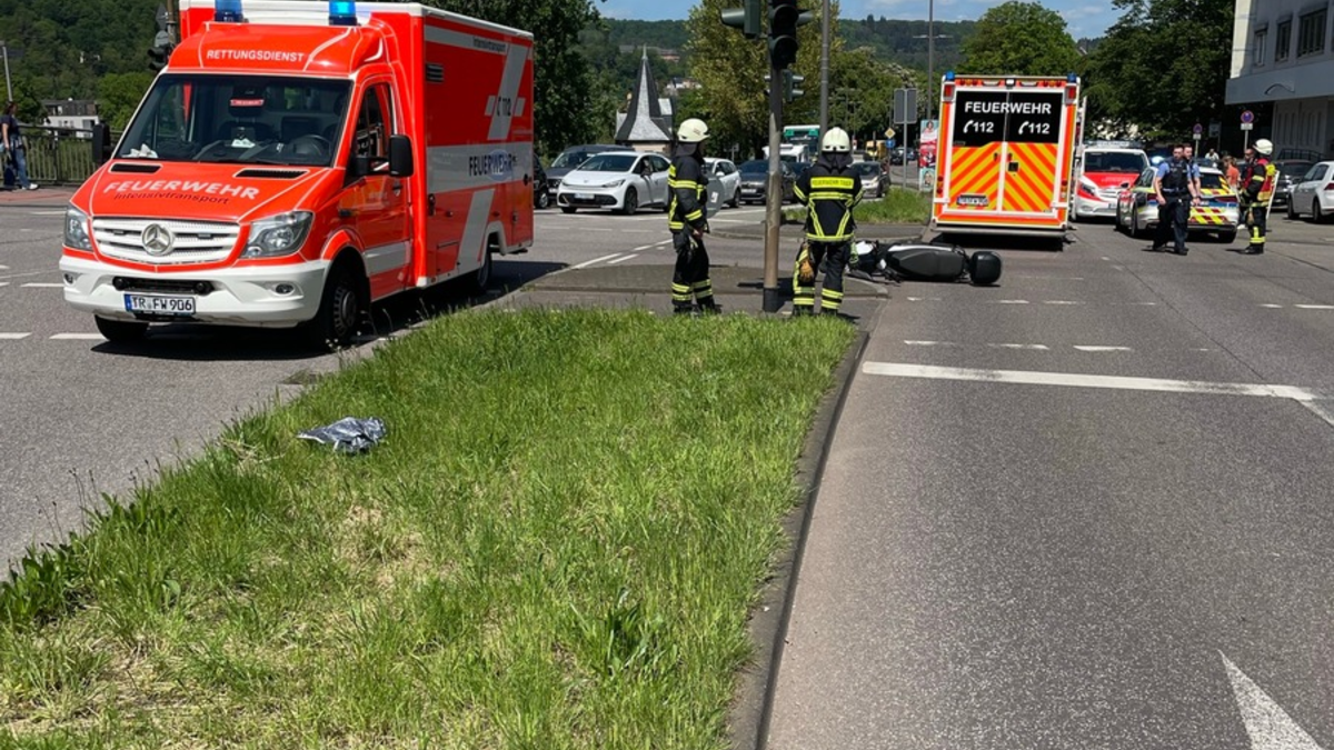 POL-PDTR: Verkehrsunfall zwischen Motorrad und Fußgänger - Foto: presseportal.de
