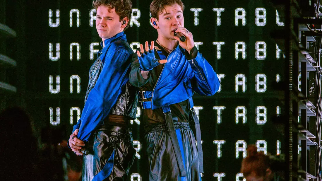 Marcus & Martinus aus Schweden stellen ihren Titel «Unforgettable» vor. - Bild: Jens Büttner/dpa