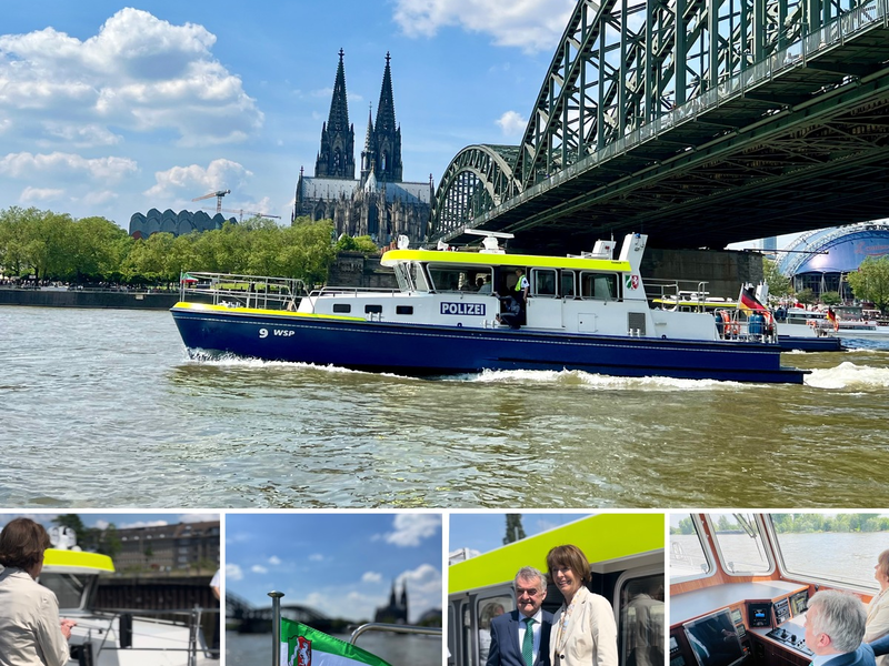 POL-DU: Köln/Duisburg: Taufe des neuen Bootes der Wasserschutzpolizei WSP 9 - Foto: presseportal.de