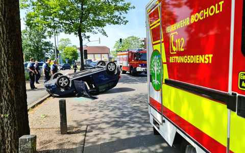 FW Bocholt: Verkehrunfall in Bocholt - Foto: presseportal.de