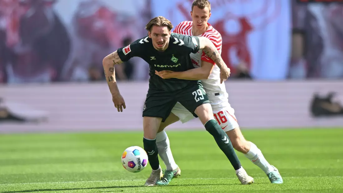 Werder Bremen und Nick Woltemade kommen in Leipzig nicht über ein Unentschieden hinaus. - Bild: Hendrik Schmidt/dpa