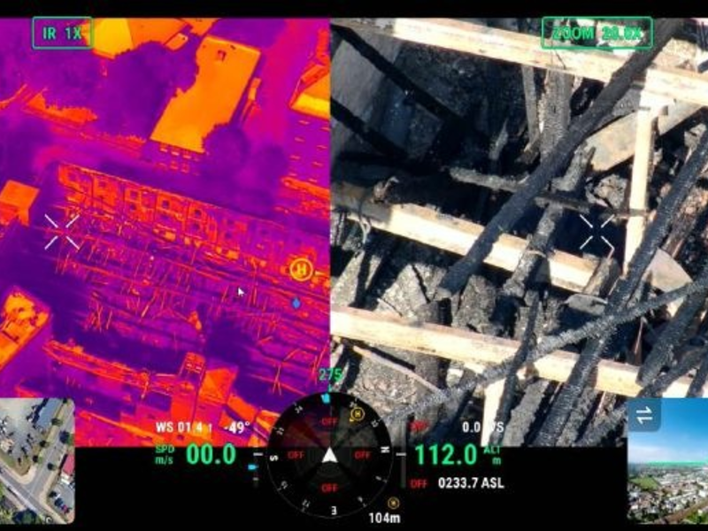 FW Dresden: Einsatzende des Großbrandes in Dresden-Leuben - Foto: presseportal.de