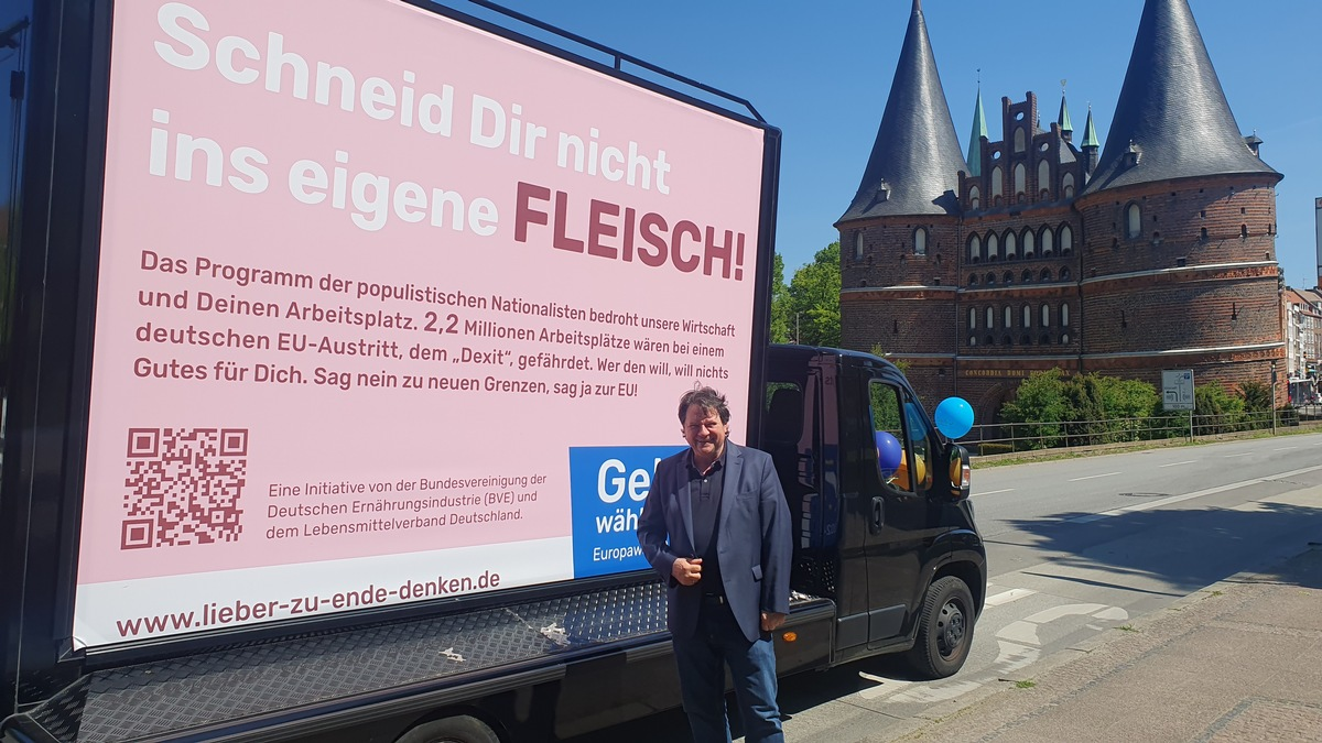 Lieber zu Ende denken - Lebensmittelwirtschaft startet Aufruf zur Europawahl - Foto: presseportal.de