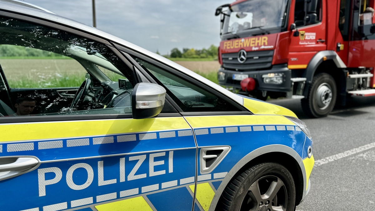 FW Alpen: Verkehrsunfall mit einer verletzten Person - Foto: presseportal.de