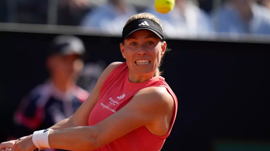 Angelique Kerber musste sich Iga Swiatek in Rom geschlagen geben. - Bild: Alessandra Tarantino/AP/dpa