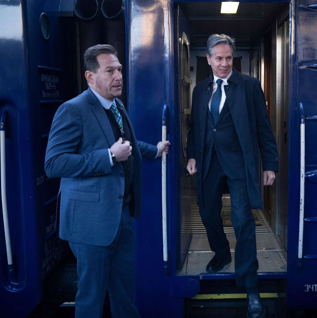 US-Außenminister Antony Blinken ist überraschend in Kiew eingetroffen. - Foto: Brendan Smialowski/AFP Pool via AP/dpa