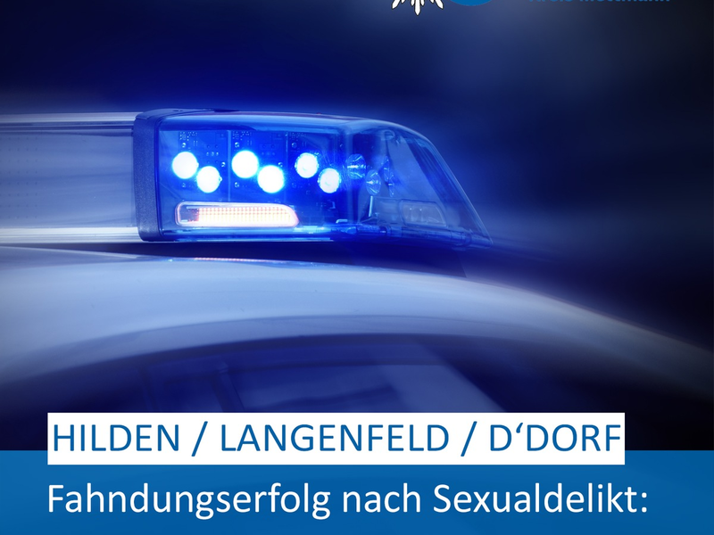 POL-ME: Fahndungserfolg nach Sexualdelikt - Tatverdächtiger in Untersuchungshaft - Ermittlungskommission prüft weitere Tatzusammenhänge - Düsseldorf / Hilden / Langenfeld - 2405046 - Foto: presseportal.de