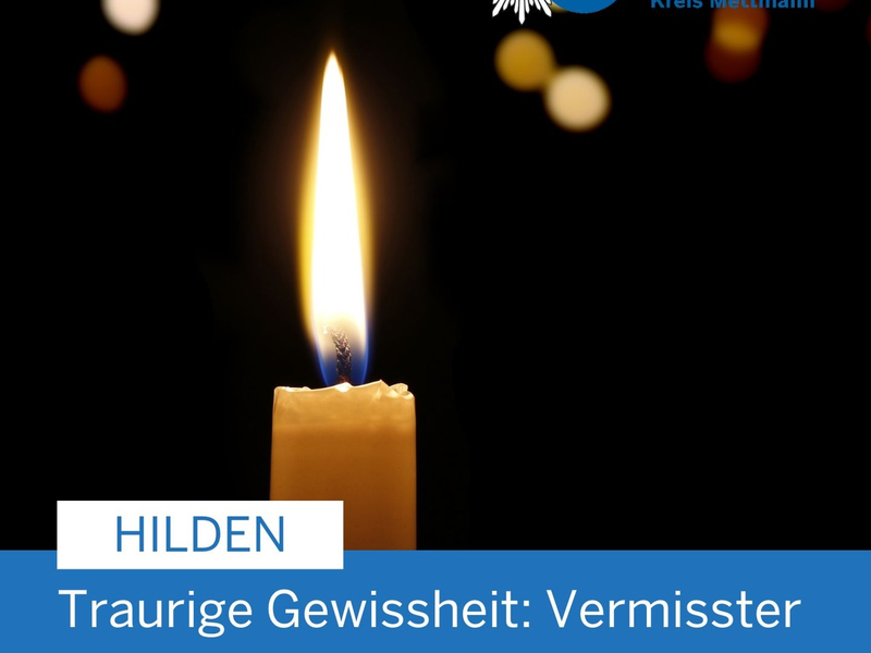 POL-ME: Traurige Gewissheit: Vermisster Hildener tot aufgefunden - Hilden - 2405054 - Foto: presseportal.de