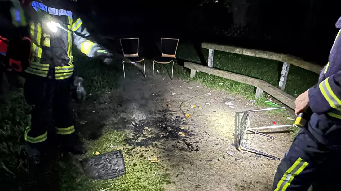 FFW Schwalmtal: Feuerwehr löscht brennenden Unrat - Bild: presseportal.de