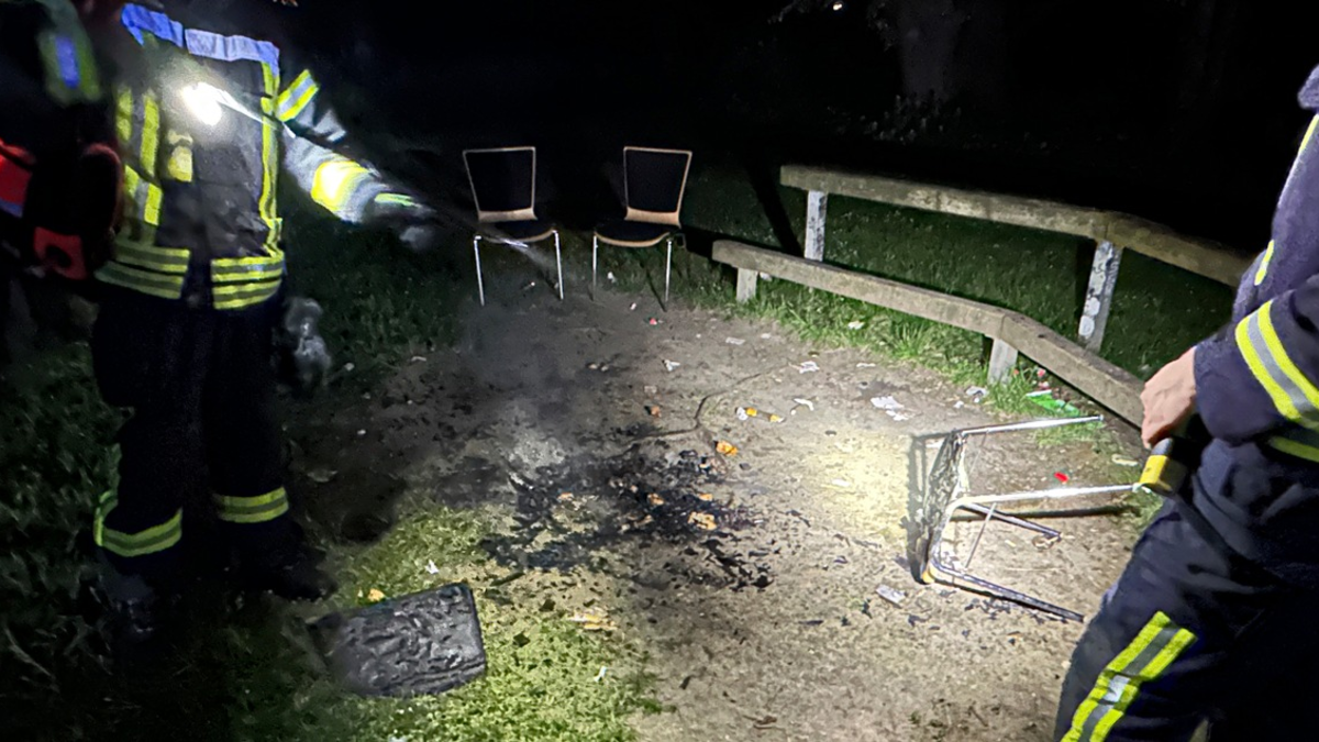 FFW Schwalmtal: Feuerwehr löscht brennenden Unrat - Foto: presseportal.de