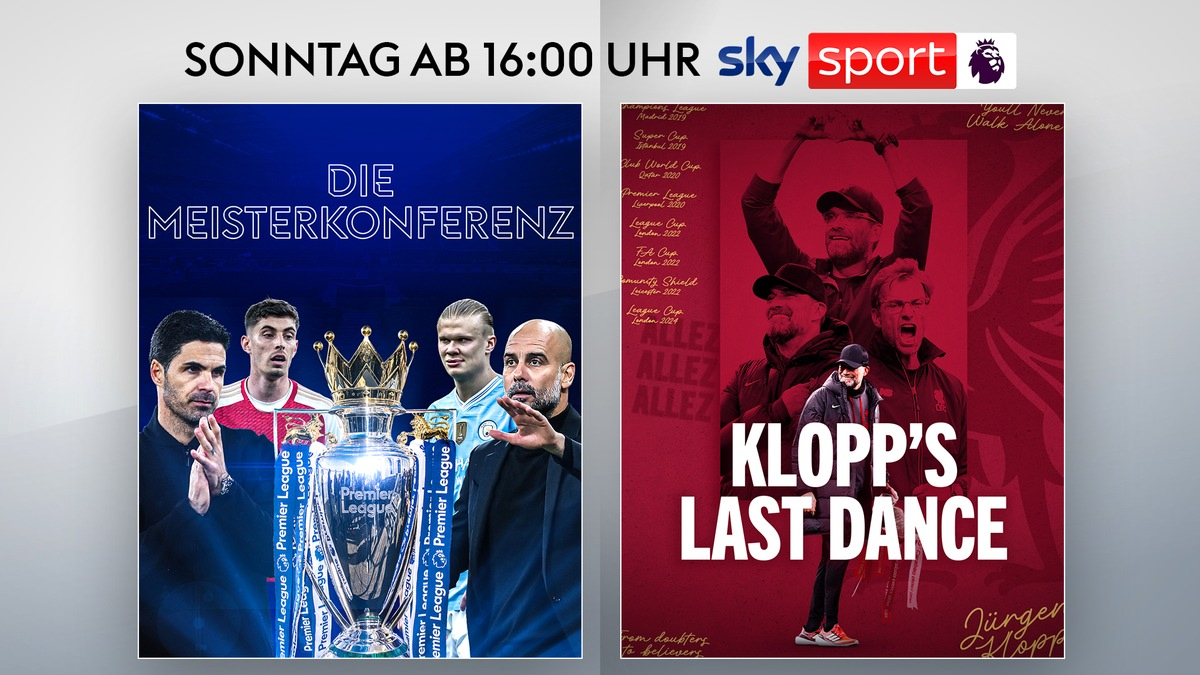 Jürgen Klopps letztes Spiel als Liverpool-Trainer sowie die Meisterkonferenz mit ManCity und Arsenal: das große Finale in der Premier League am Sonntag live und exklusiv bei Sky Sport - Foto: presseportal.de