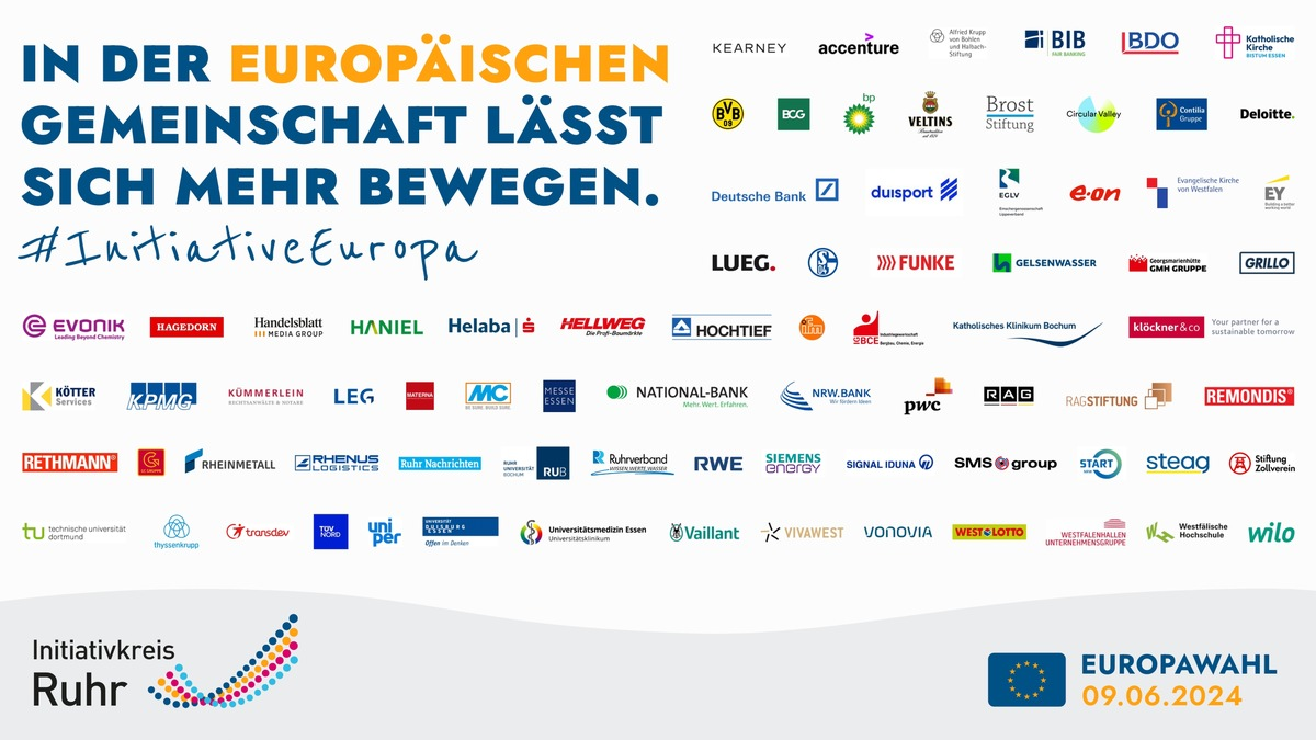 Initiativkreis Ruhr startet Europakampagne #InitiativeEuropa - Foto: presseportal.de