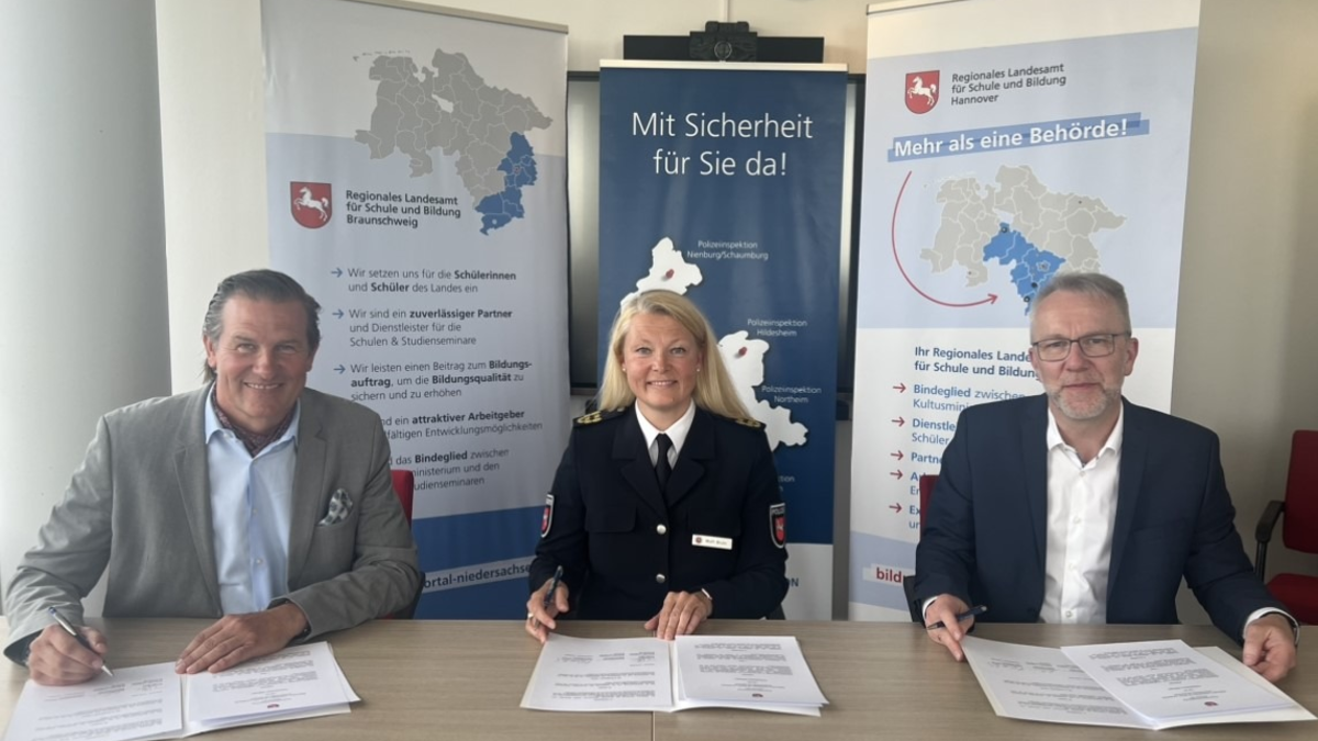 POL-GOE: Gemeinsame Präventionsarbeit von Schulen und Polizei Erneuerung der Kooperationsvereinbarung der PD Göttingen mit den RLSB Braunschweig und Hannover - Foto: presseportal.de
