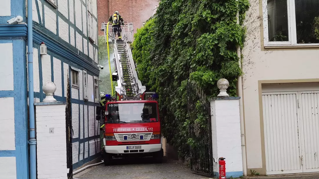 FW Celle: Brannte begrünte Fassade - Bild: presseportal.de