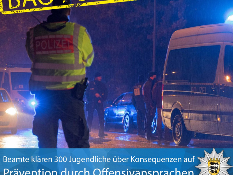 LKA-BW: Subkulturelle Gewaltkriminalität im Großraum Stuttgart: Zur Verhinderung eines Einstiegs in die Gewalt führten die Präsidien Aalen, Ludwigsburg, Reutlingen, Stuttgart und Ulm Offensivansprachen durch - Foto: presseportal.de