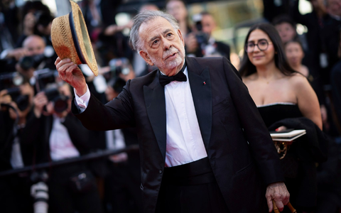 Francis Ford Coppola stellt seinen Film «Megalopolis» in Cannes vor. - Foto: Scott A Garfitt/Invision/AP/dpa
