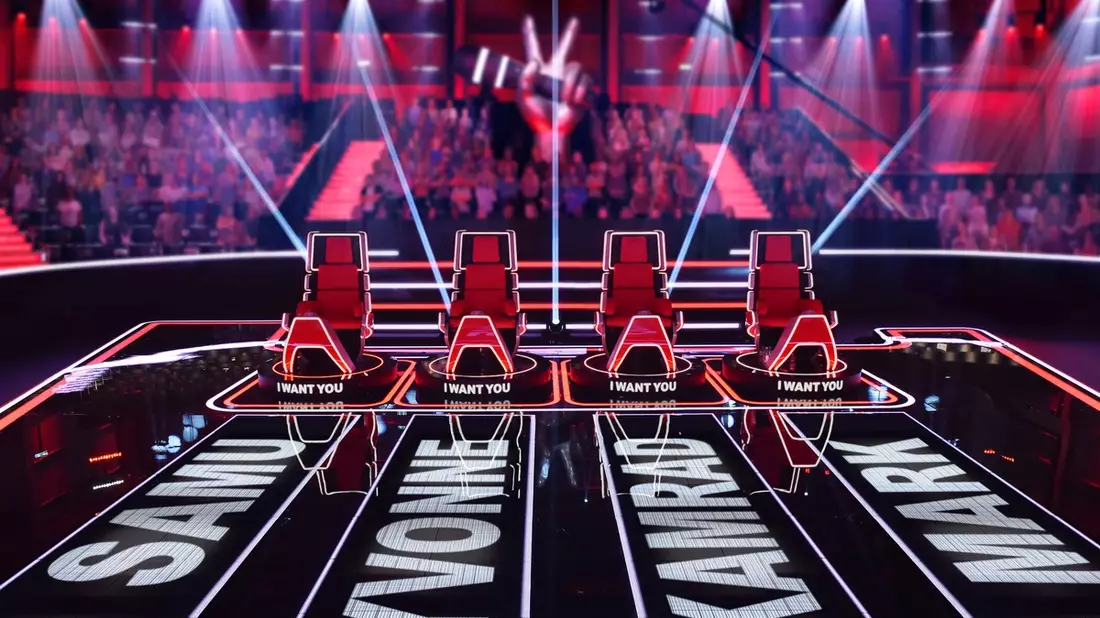 The Voice of Germany 2024 feiert vier neue Coaches: Yvonne Catterfeld, Samu Haber, Mark Forster und Kamrad suchen die beste Stimme Deutschlands - Bild: Seven.One/Richard Hübner/André Kowalski, presseportal.de