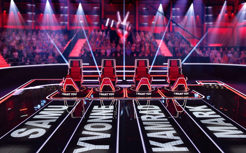 The Voice of Germany 2024 feiert vier neue Coaches: Yvonne Catterfeld, Samu Haber, Mark Forster und Kamrad suchen die beste Stimme Deutschlands - Foto: Seven.One/Richard Hübner/André Kowalski, presseportal.de