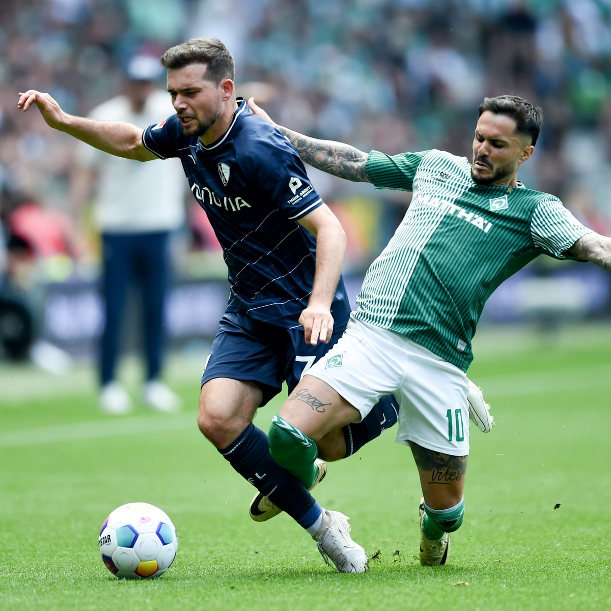 Klare Angelegenheit zwischen Werder Bremen und dem VfL Bochum. - Foto: Carmen Jaspersen/dpa