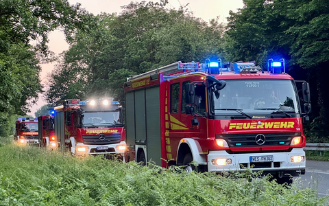 FW Hünxe: Aufwendige Personensuche - Hubschrauber im Einsatz - Foto: presseportal.de