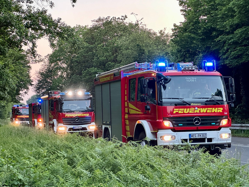 FW Hünxe: Aufwendige Personensuche - Hubschrauber im Einsatz - Foto: presseportal.de