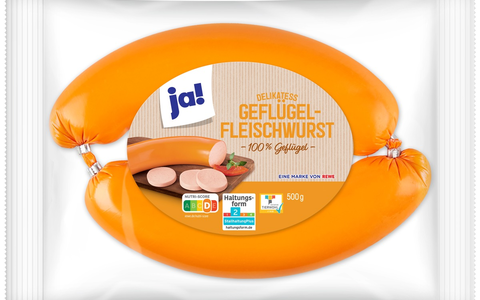 Firma OVO Vertriebs-GmbH ruft „ja! Delikatess Geflügelfleischwurst, 500g“ zurück - Foto: presseportal.de