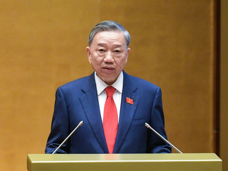 To Lam gilt als Hardliner im Umgang mit der vietnamesischen Demokratiebewegung. - Foto: Nghia Duc/National Assembly via AP/dpa