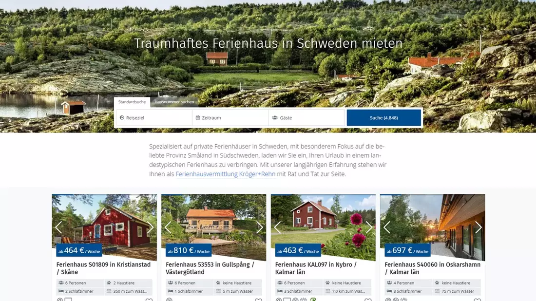 Ferienhausurlaub in Schweden heißt jetzt svensk.de - Bild: presseportal.de