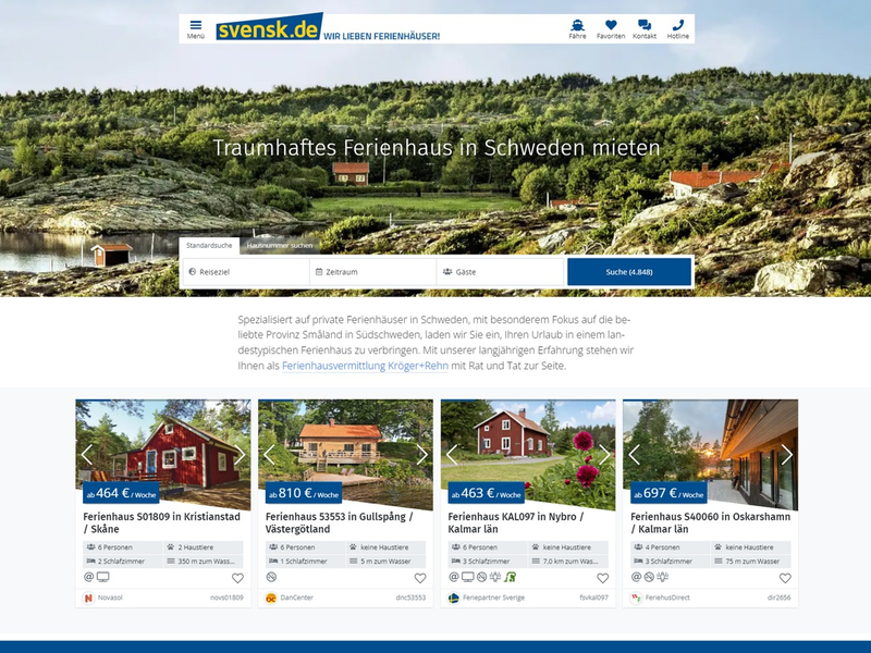 Ferienhausurlaub in Schweden heißt jetzt svensk.de - Foto: presseportal.de