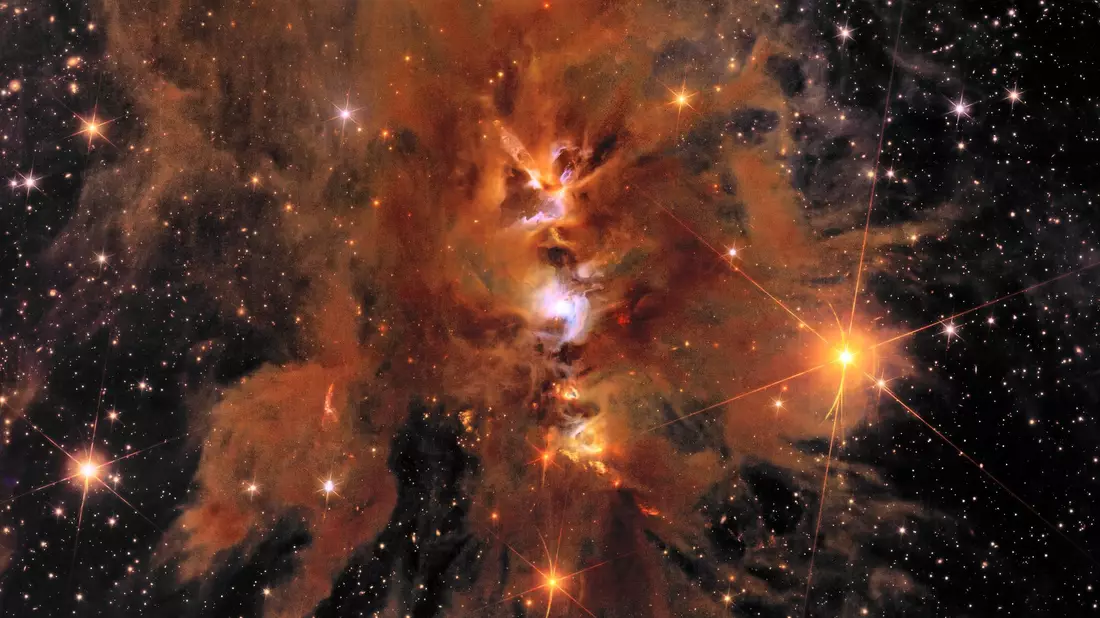 «Messier 78»: ein leuchtender, von interstellarem Staub umhüllter Sternhaufen. - Bild: ESA/Euclid/Euclid Consortium/NASA/J.-C. Cuillandre (CEA Paris-Saclay), G. Anselmi/dpa