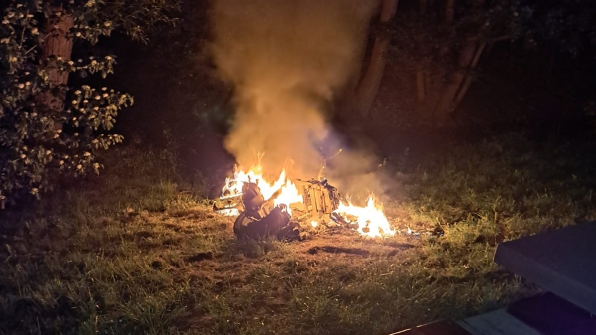 FW Lage: Erneuter Brand eines Motorrollers in Lage - Foto: presseportal.de