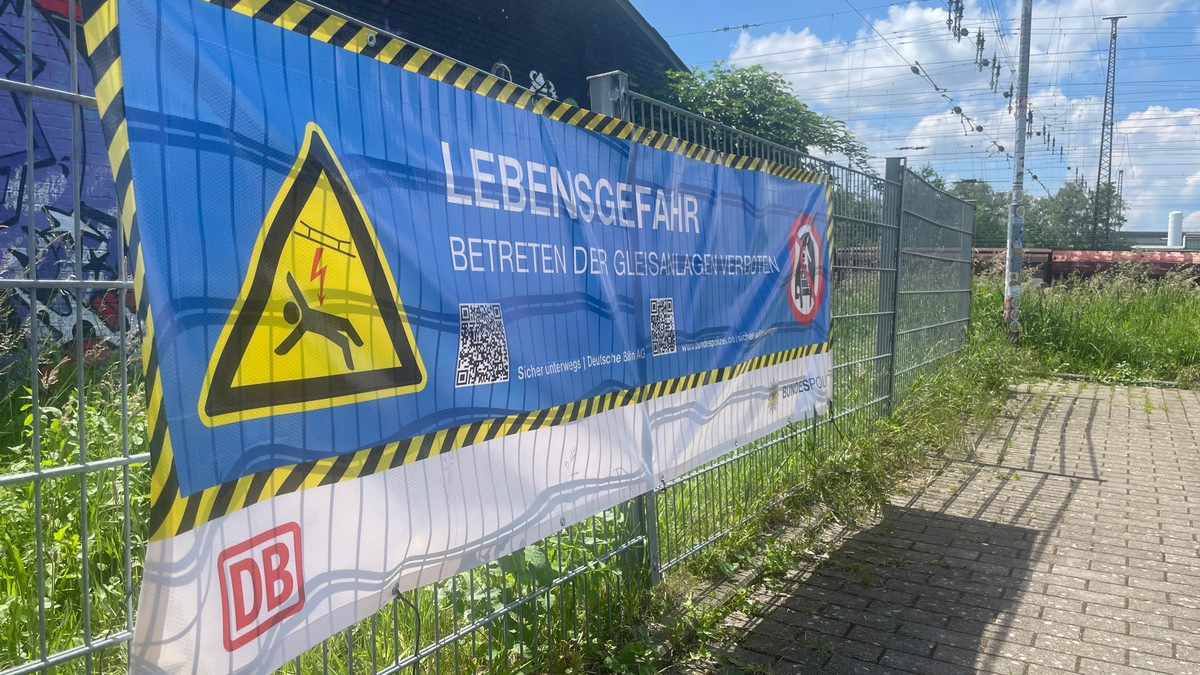 BPOL NRW: Bundespolizei warnt vor Lebensgefahren auf Bahnanlagen in Schwerte - Foto: presseportal.de