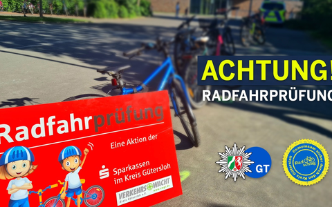 POL-GT: Radfahrprüfung an der Bernsteinschule - Foto: presseportal.de
