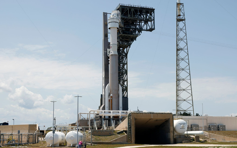 Die Starliner-Kapsel: Künftig soll der «Starliner» als Alternative zur «Crew Dragon»-Raumkapsel von SpaceX Astronauten zur ISS transportieren. - Foto: Terry Renna/AP/dpa
