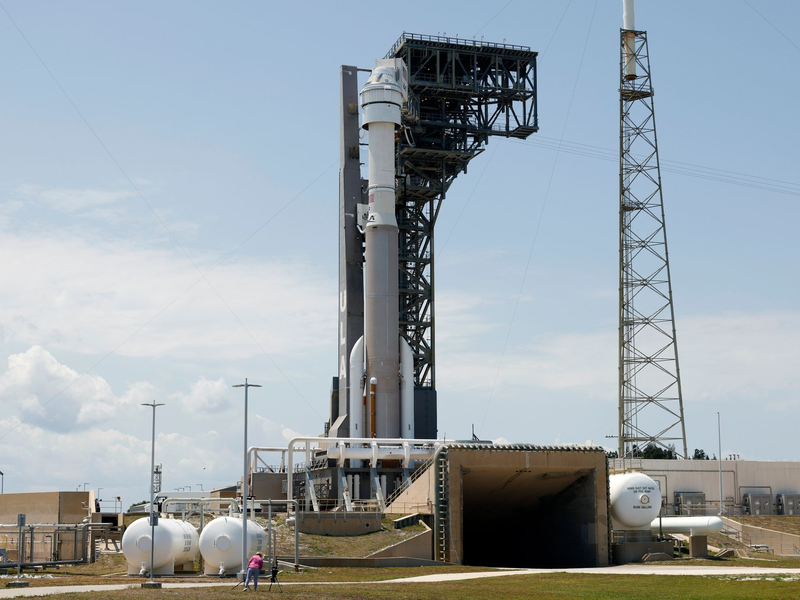Die Starliner-Kapsel: Künftig soll der «Starliner» als Alternative zur «Crew Dragon»-Raumkapsel von SpaceX Astronauten zur ISS transportieren. - Foto: Terry Renna/AP/dpa