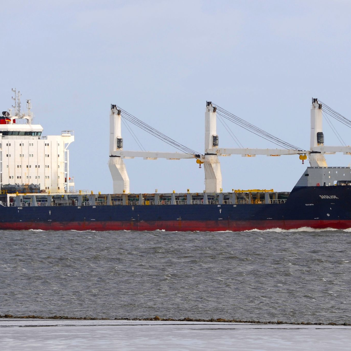 Der Hamburger Mehrzweckfrachter Basilisk war zum Zeitpunkt des Überfalls in Richtung Norden unterwegs. - Foto: Dietmar Hasenpusch/dpa