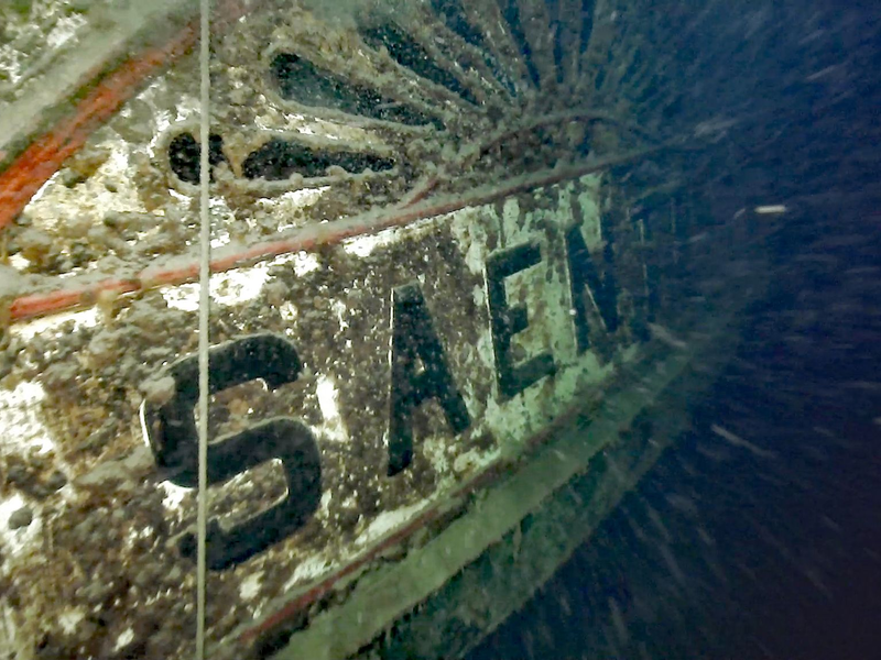 Das Dampfschiff «Säntis» auf dem Grund des  Bodensees. - Foto: Schiffsbergeverein/Schiffsbergeverein/dpa