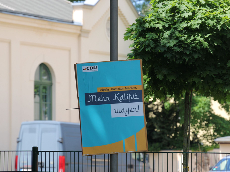 Fake: Ein gefälschtes Wahlplakat der CDU: - Foto: NEWS5/dpa