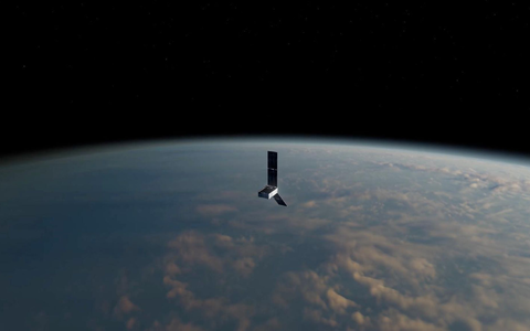 Ein Satellit der Prefire-Mission (Polar Radiant Energy in the Far-InfraRed Experiment) - hier eine künstlerische Darstellung - schwebt über der Erde. - Foto: Jpl-Caltech/Nasa/dpa