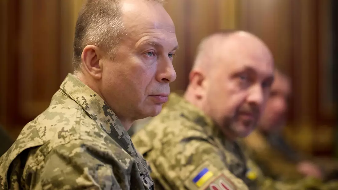 Der ukrainische Oberbefehlshaber Syrskyj hat die Einrichtung einer Militärkommandantur in der russischen Region Kursk angekündigt. (Archivbild)  - Bild: Ukrainisches Präsidentialamt/Zuma Press/dpa