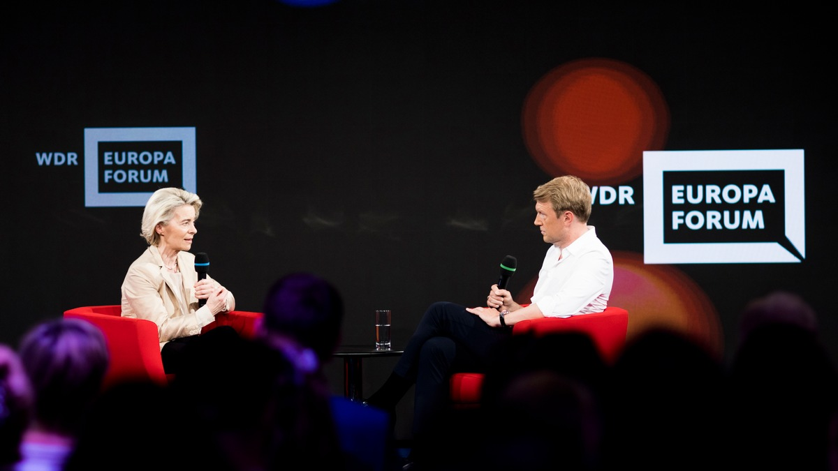 Ursula von der Leyen beim WDR Europaforum: Keine Zusammenarbeit mit Extremisten nach der EU-Wahl - Foto: presseportal.de