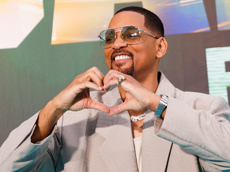 Schauspieler Will Smith bei der Europapremiere des Films «Bad Boys: Ride or Die» in Berlin. - Foto: Carsten Koall/dpa