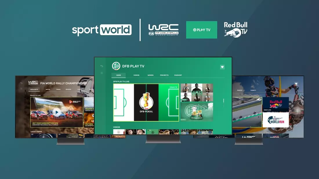 Sportworld erweitert ihr Angebot um den neuen DFB FAST-Channel DFB Play TV, die FIA World Rally Championship und Red Bull TV - Bild: presseportal.de