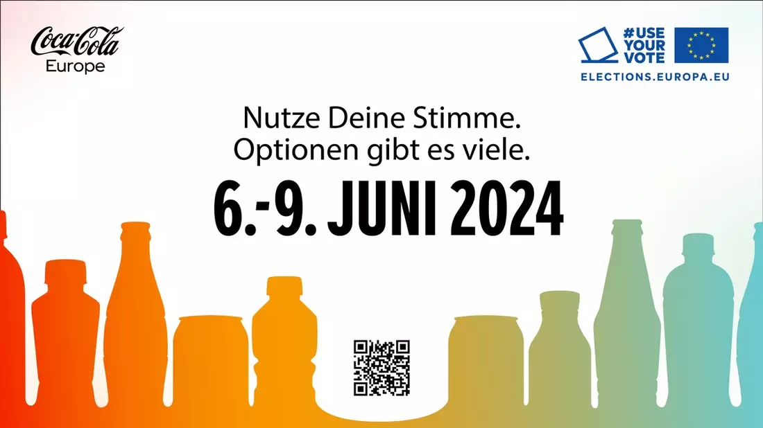 #UseYourVote: Coca-Cola engagiert sich für die Europawahl 2024 - Bild: presseportal.de