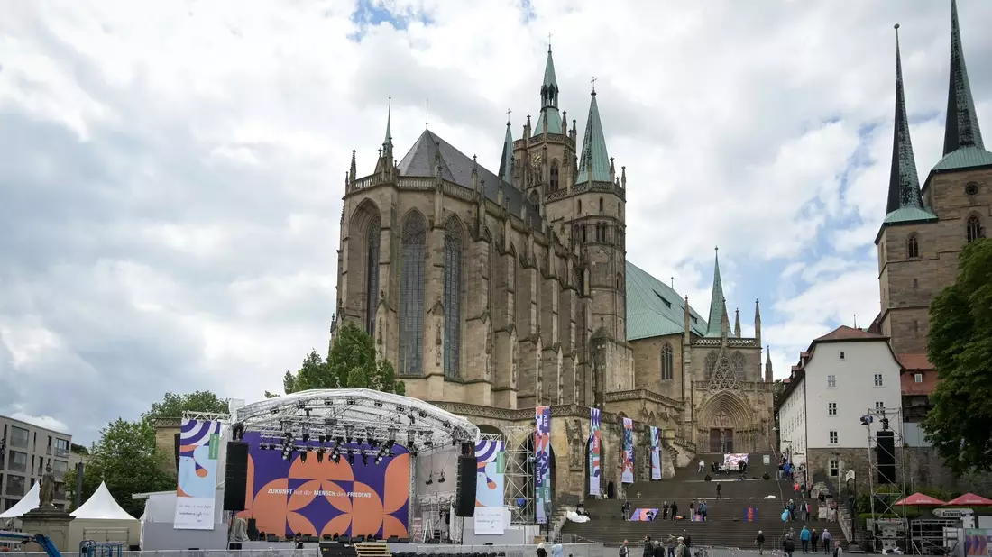 Bis einschließlich Sonntag werden 20.000 Besucherinnen und Besucher in Erfurt erwartet. - Bild: Heiko Rebsch/dpa