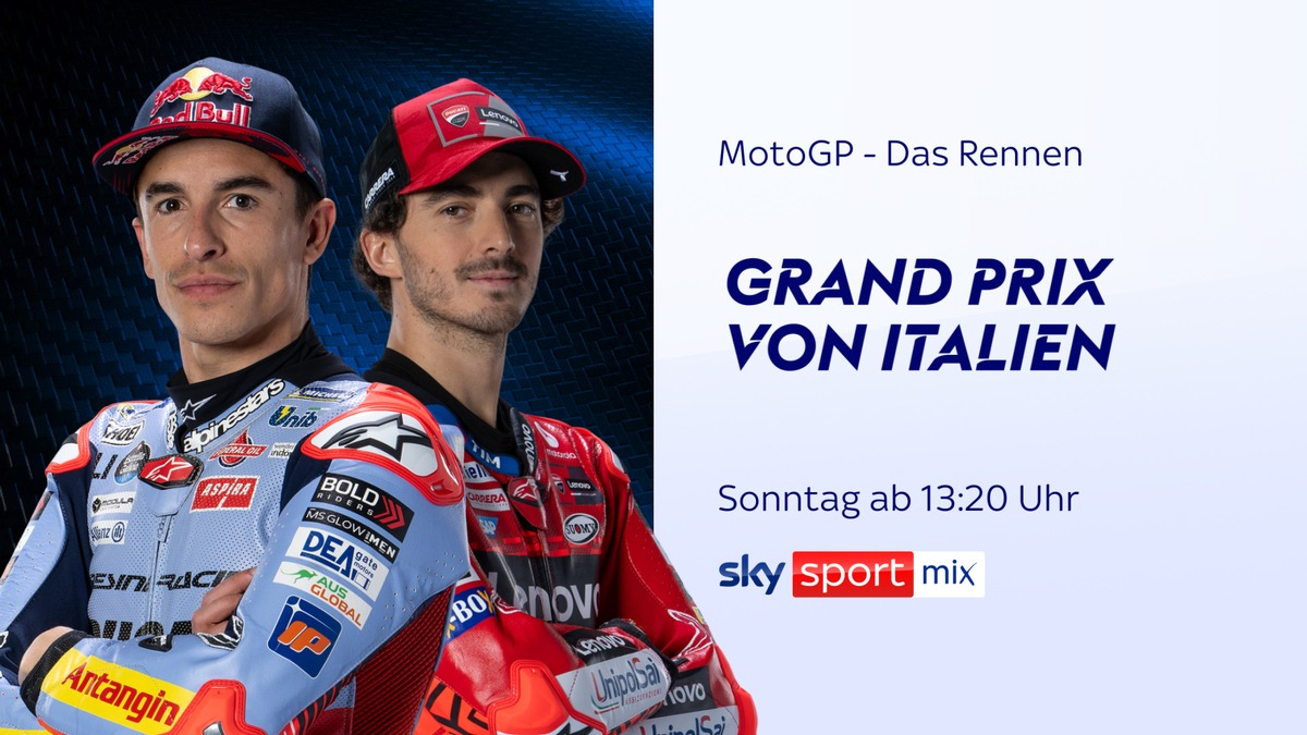 Holt Weltmeister Bagnaia im Heimspiel weiter auf? Der komplette Rennwochenende der MotoGP(TM) in Italien live bei Sky Sport - Foto: presseportal.de