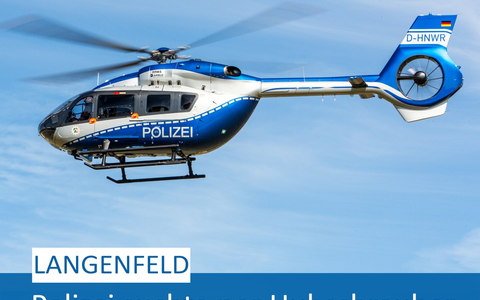 POL-ME: Polizei suchte per Hubschrauber nach vermisstem Senior - Langenfeld - 2405092 - Foto: presseportal.de