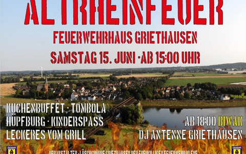 FW-KLE: Zweites Altrheinfeuer in Griethausen - Foto: presseportal.de